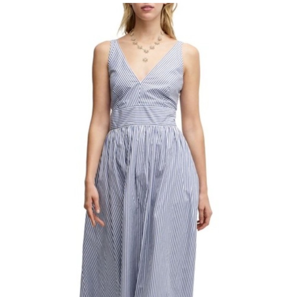 J Crew Sleeveless floor-length dress in cotton poplin